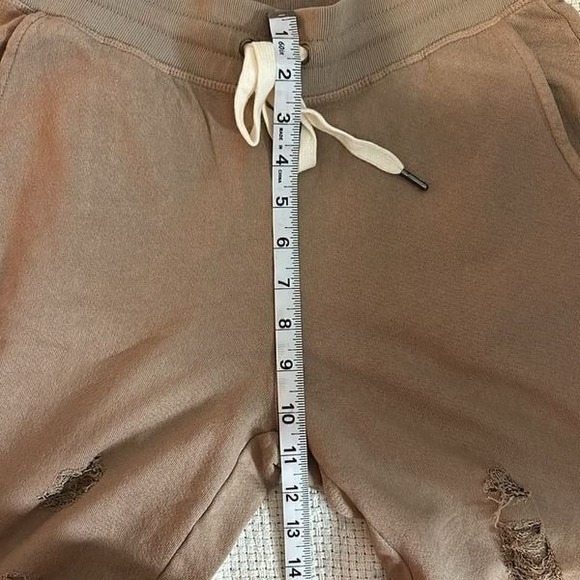 n:philanthropy Distressed Joggers Tan Drawstring Waist Pocketed Sweatpants XS - Picture 10 of 11
